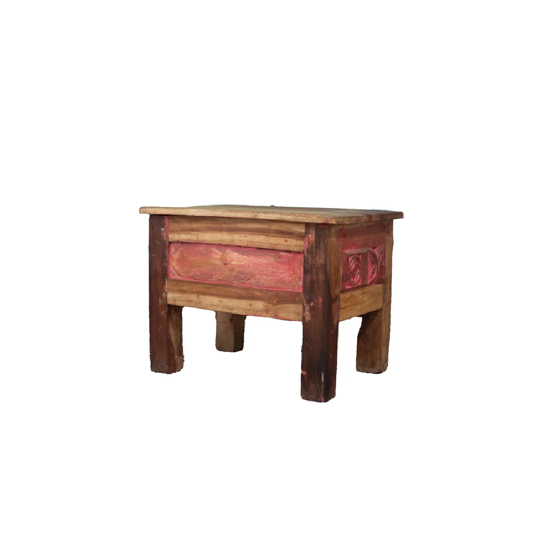 Square Reclaimed Wooden Coffee Tables, Without Storage