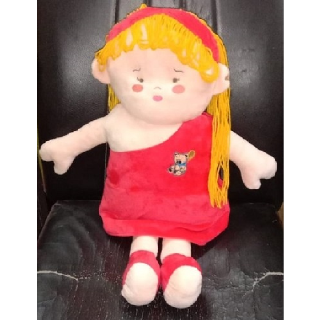Red Beautiful Stylish Cute Soft Spongy Environment Friendly Cotton Baby Doll