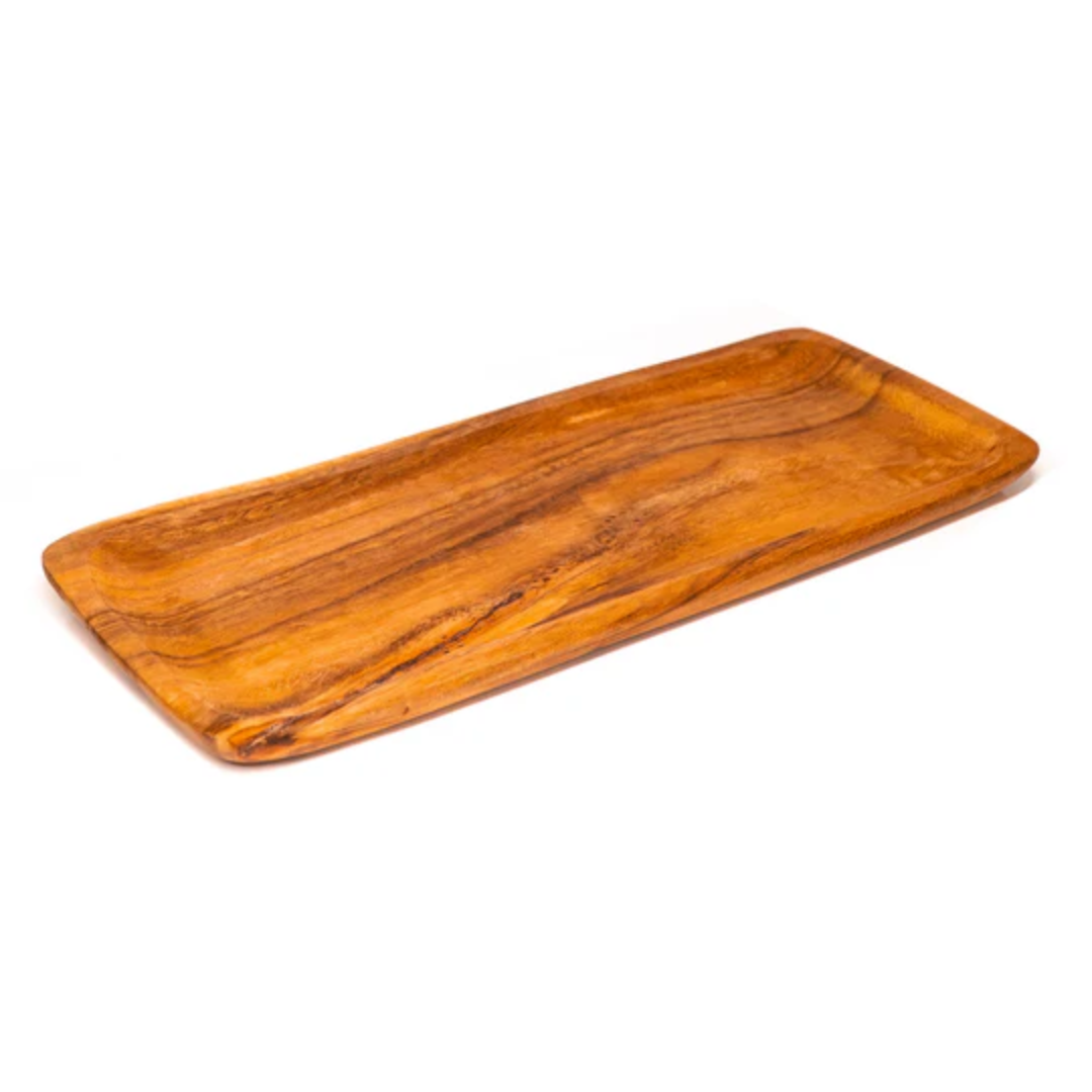 Long Rectangular Acacia Wood Platter – Durable Serveware | USA Supplier