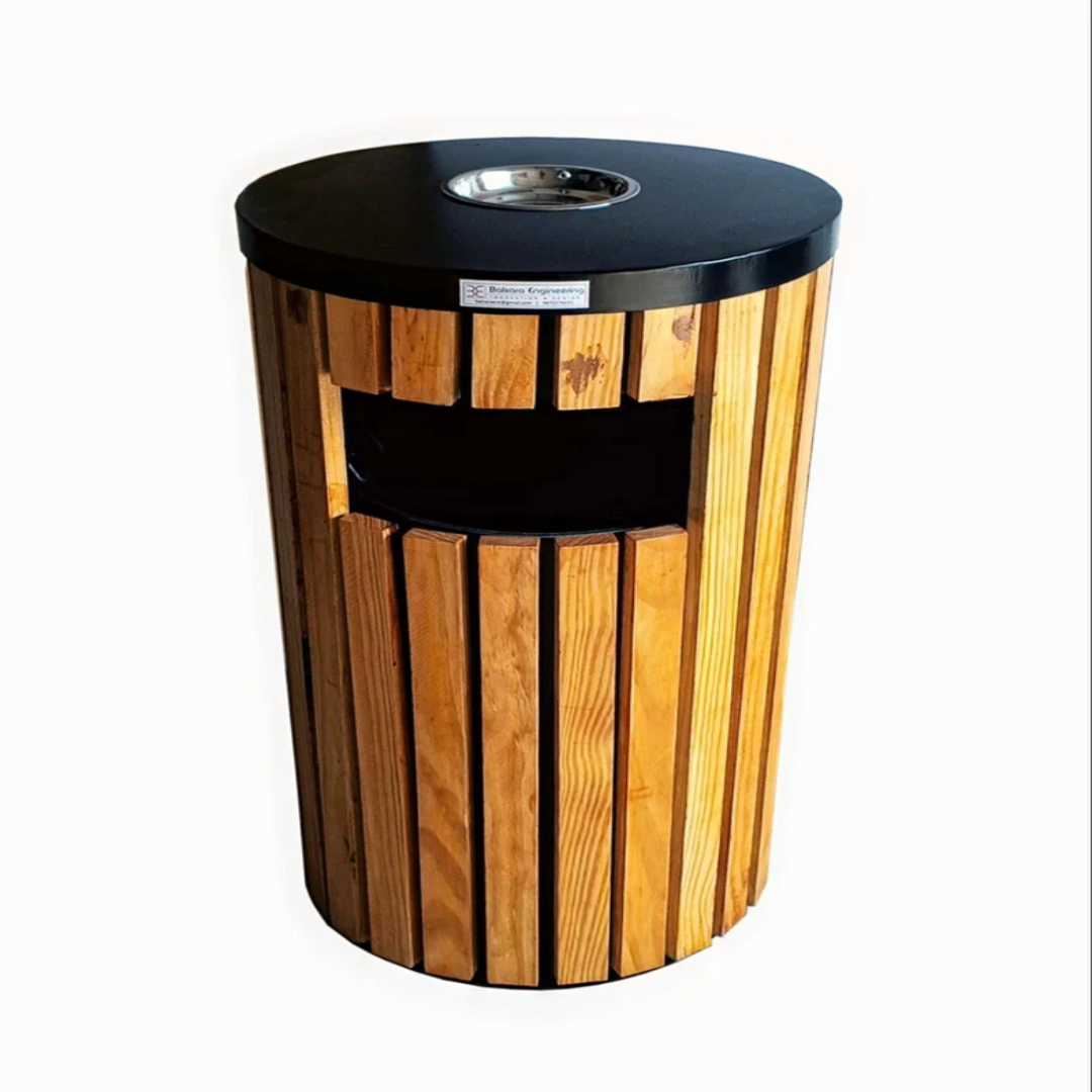 Wooden Recycled Trash Can (Dustbin)